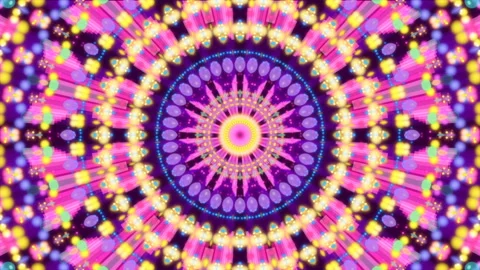 Colorful abstract background, motion particles and flashing light, loop Stock Footage 145671335