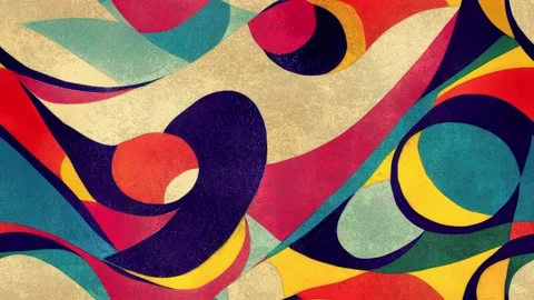 Colorful Abstract Background With Ornamental Elements Stock Footage 215450149