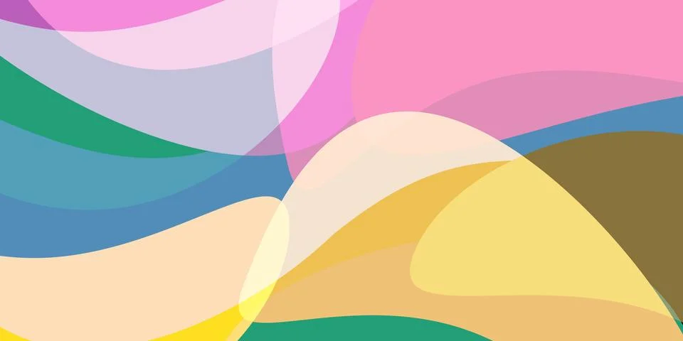 Colorful Abstract Background, Overlapping Translucent Round Geometric Shape.. Stock Illustration