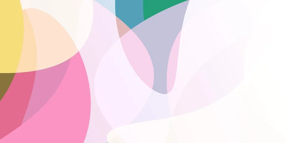 Colorful Abstract Background, Overlapping Translucent Round Geometric Shape.. Stock Illustration