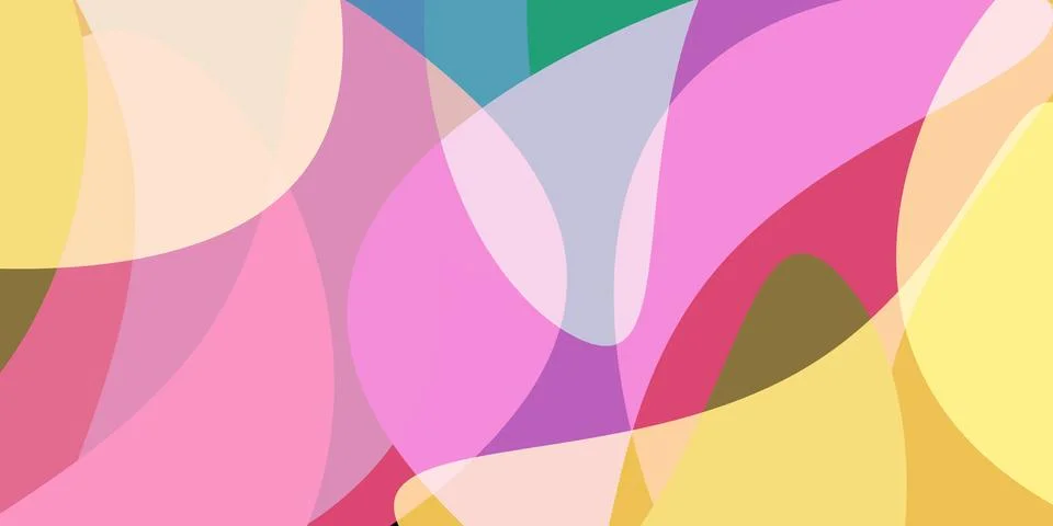 Colorful Abstract Background, Overlapping Translucent Round Geometric Shape.. Stock Illustration