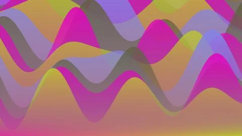 Colorful Abstract Background with Overlapping Transparent Wavy Layers and F.. Ilustración de archivo
