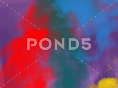 Colorful abstract background, painted colored clouds Stock Illustration