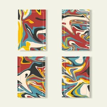 Colorful abstract background set vector illustration Stock Illustration