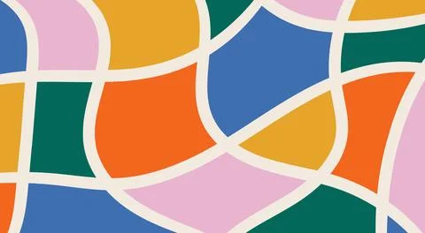Colorful abstract background with simple hand drawn shapes. Vector doodle design Stock Illustration