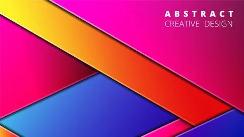Colorful abstract background. Simple material design. Template for digital or Stock Illustration