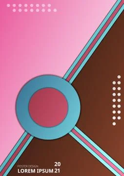 Colorful abstract background. Simple material design. Template for digital or Stock Illustration