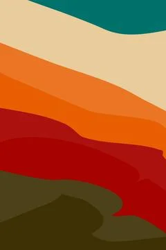 Colorful Abstract background texture of wave lines in trendy autumn shades. Fall Stock Illustration