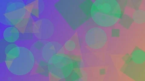 Colorful Abstract Background with Translucent Geometric Shapes such as Circ.. 스톡 일러스트