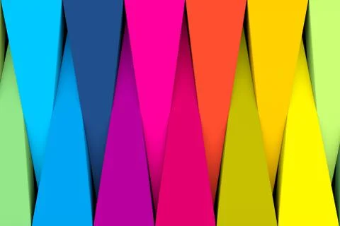 Colorful abstract background with triangle 3D illustration Stock Illustration