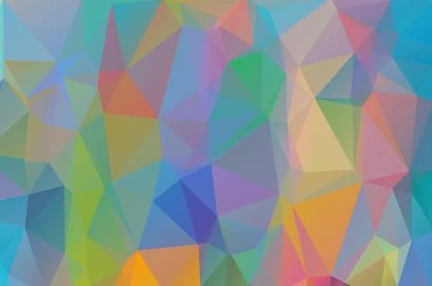 Colorful abstract background from triangles, blue and yellow gradient color.  Stock Illustration