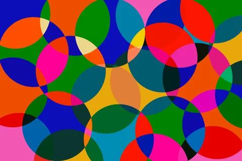 Colorful abstract backgrounds with risograph effect. Geometric circles pattern Stock Illustration