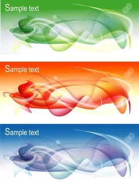 Colorful abstract banners Stock Illustration