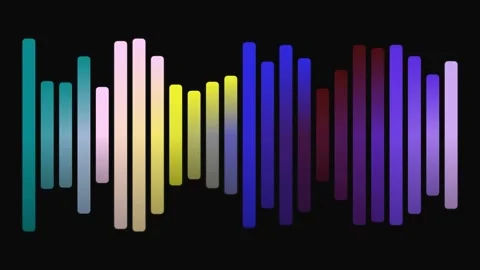 Colorful Abstract Bar Graph on Black Background Stock Footage 332037485
