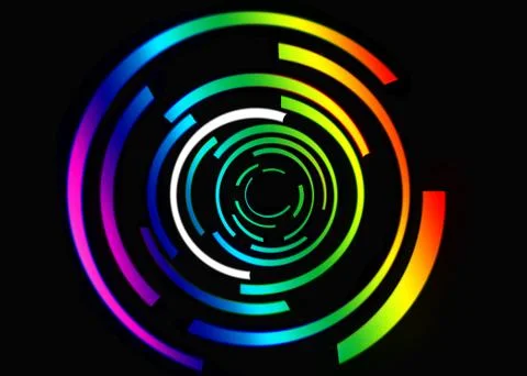 Colorful abstract on black background イラスト素材