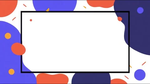 Colorful abstract blob border copy space text overlay seamless loop digital.. Stockbeeldmateriaal 339791682