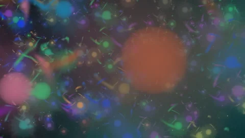 Colorful Abstract Bokeh Light Particles, Festive Neon Motion Flow 스톡 동영상 336190260