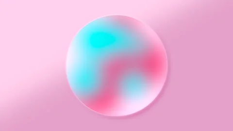 Colorful Abstract Bubble Animation on Pink Background Motion Loop Stock Footage 336356439