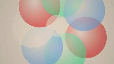 Colorful abstract bubbles floating in soft background Illustrazione stock