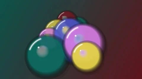 Colorful Abstract Bubbles Illustration on Dark Gradient Background Stock Footage 332199978
