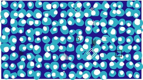 Colorful abstract bubbles pattern design Stock Illustration