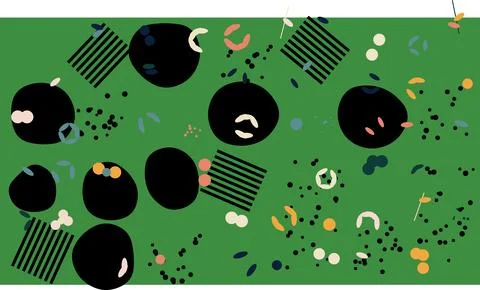 Colorful abstract bubbles on vibrant background Stock Illustration