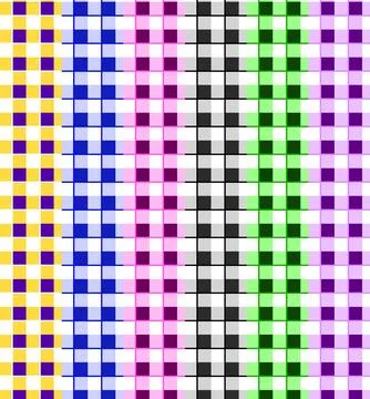 Colorful Abstract Checkerboard Grid Pattern With Vertical Stripes and Geome.. Stock Illustration