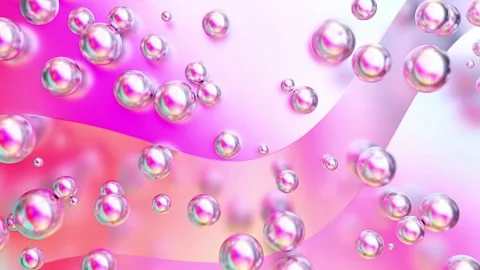 Colorful Abstract Chill Floating Bubbles Background Stock Footage 206230842