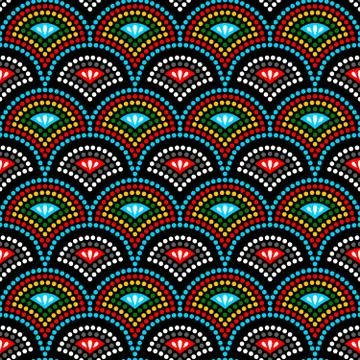 Colorful abstract chunri dots vector pattern background design. Stock Illustration