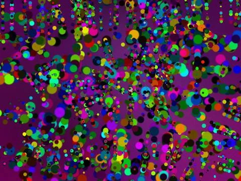 Colorful Abstract Circle Burst Background With Vibrant Confetti Dots and Pa.. Stock Illustration