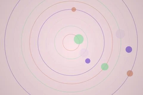 Colorful abstract circle pattern with dots and rings Stock Photos