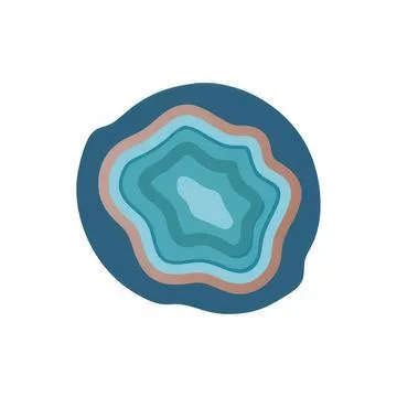 Colorful abstract circle pattern with layered shapes Stock Illustration