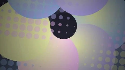 Colorful abstract circles with dotted patterns and soft background Stock Illustration