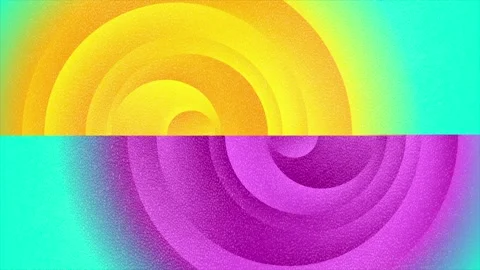 Colorful abstract circles with gradient grain texture and vibrant grunge effect Stock Footage 342805815