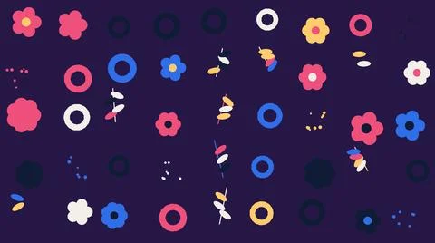Colorful abstract circles pattern design Stock Illustration