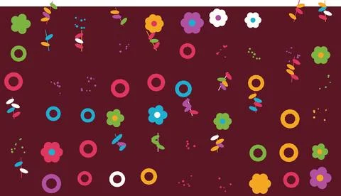 Colorful abstract circles pattern design Stock Illustration