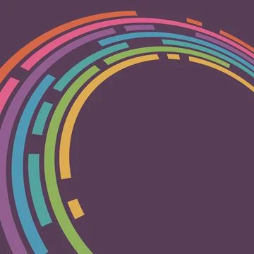 Colorful Abstract Circular Design Stock Illustration