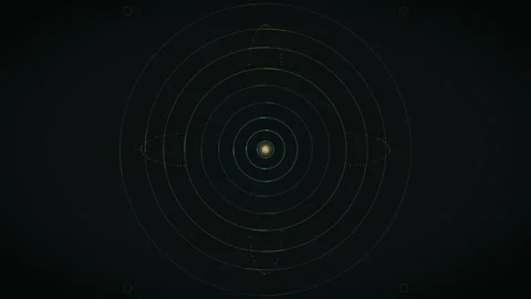 Colorful abstract circular pattern animated on dark background Stock Footage 337072570