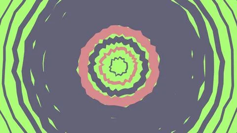 Colorful abstract circular pattern with neon wave shapes Stockillustratie