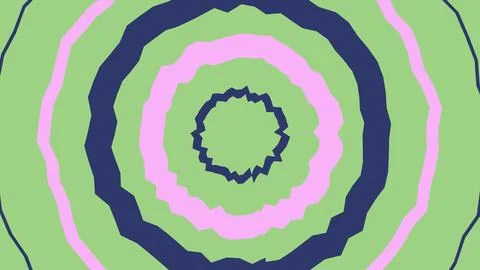 Colorful abstract circular pattern with wavy lines Stockillustratie