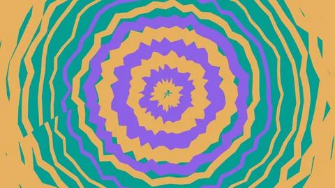 Colorful abstract circular pattern with wavy lines Illustrazione stock
