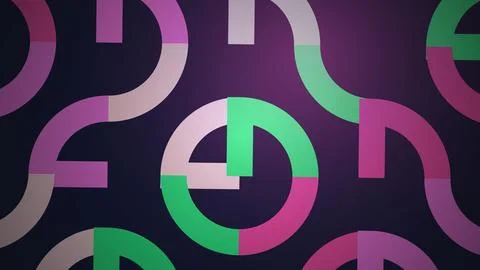 Colorful abstract clock pattern with purple and green tones Ilustração Stock