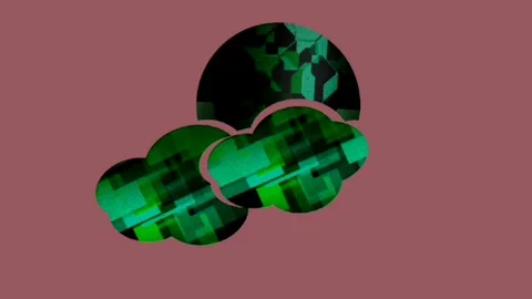 Colorful abstract cloud animation with shining effect Video stock 129681132