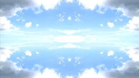 Colorful abstract clouds time lapse and mirror effect loopable Stock Footage 94092687