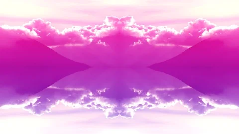 Colorful abstract clouds time lapse and mirror effect loopable Stock Footage 94097117
