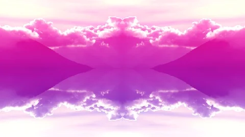 Colorful abstract clouds time lapse and mirror effect Stock Footage 94114517