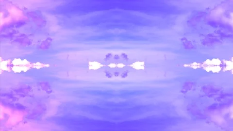 Colorful abstract clouds time lapse and mirror effect Stock Footage 94119362