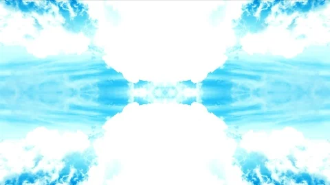 Colorful abstract clouds time lapse and mirror effect Stock Footage 94122209