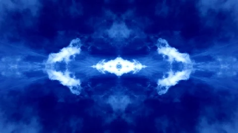 Colorful abstract clouds time lapse and mirror effect Stock Footage 94124187