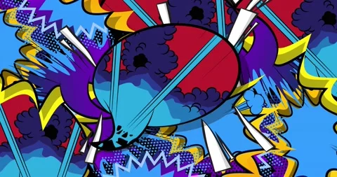 Colorful Abstract Comic Book Pop Art Backdrop Stock Footage 168593633
